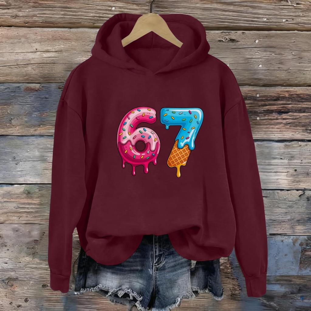 Women's Fashion Daily Versatile Casual Sweatshirts Long Sleeve Hooded Top Sweatshirts