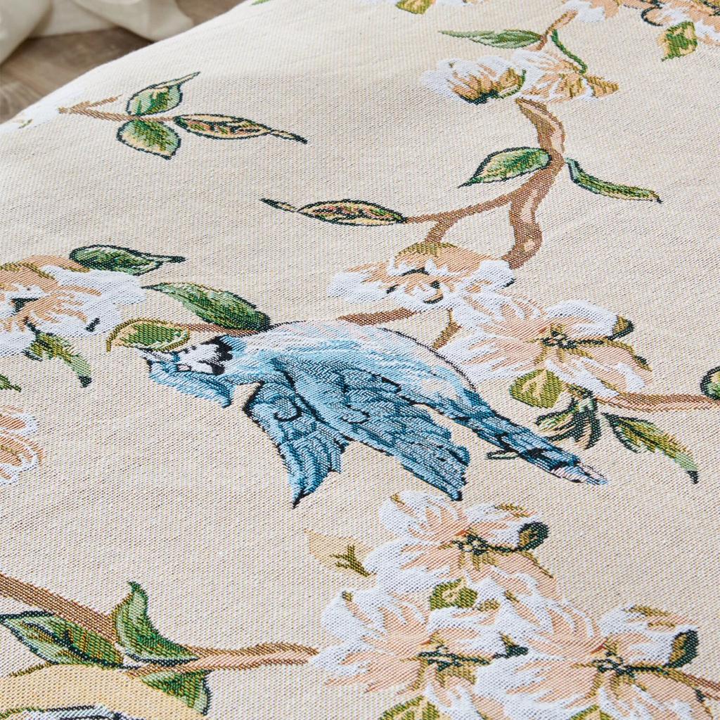 Thread Blanket Vintage Flower and Bird Pattern Knitted Home Decoration Leisure Blanket Sofa Cover Cloth Bed End Towel