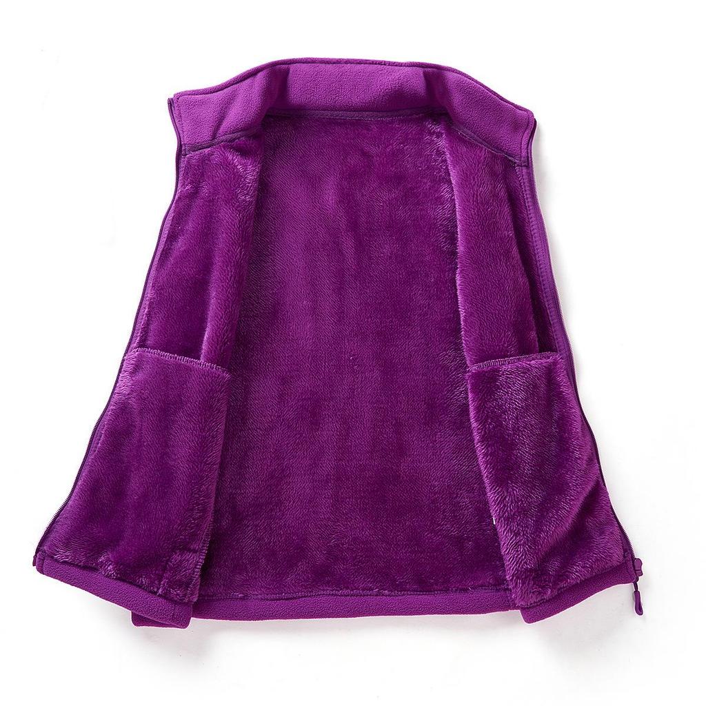 Women's European Size Fleece Vest - Casual Stand Collar Outerwear for Autumn/Winter, Plus Velvet Sleeveless Cardigan