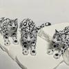 Statuette di Leopardo delle Nevi Stampate in 3D Ornamenti Statuette di Animali Selvatici Realistici Modelli di Animali Decorazione per Casa Scrivania