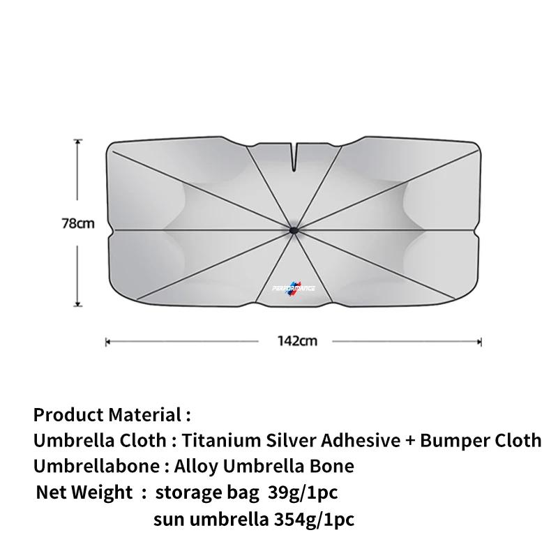 KWMBS1 Car Sticker Car Sunshade Windshield Umbrella Sun Protection Accessories For BMW Performance M3 M5 F25 F26 F15 F16 E90 E91 E92 E6