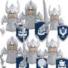 MOC Středověké Vojenské Stavební Kostky Elfský Bojovník Ork Rohan Gondor Rytíř Sada Postav Zvířecí Armáda Zbraň Luk Kuše Hračka