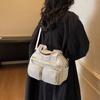 New Korean Style Texture Simple Crossbody Bag Multi Pocket Casual Bowling Bag Oxford Fabric Retro Versatile Shoulder Bag