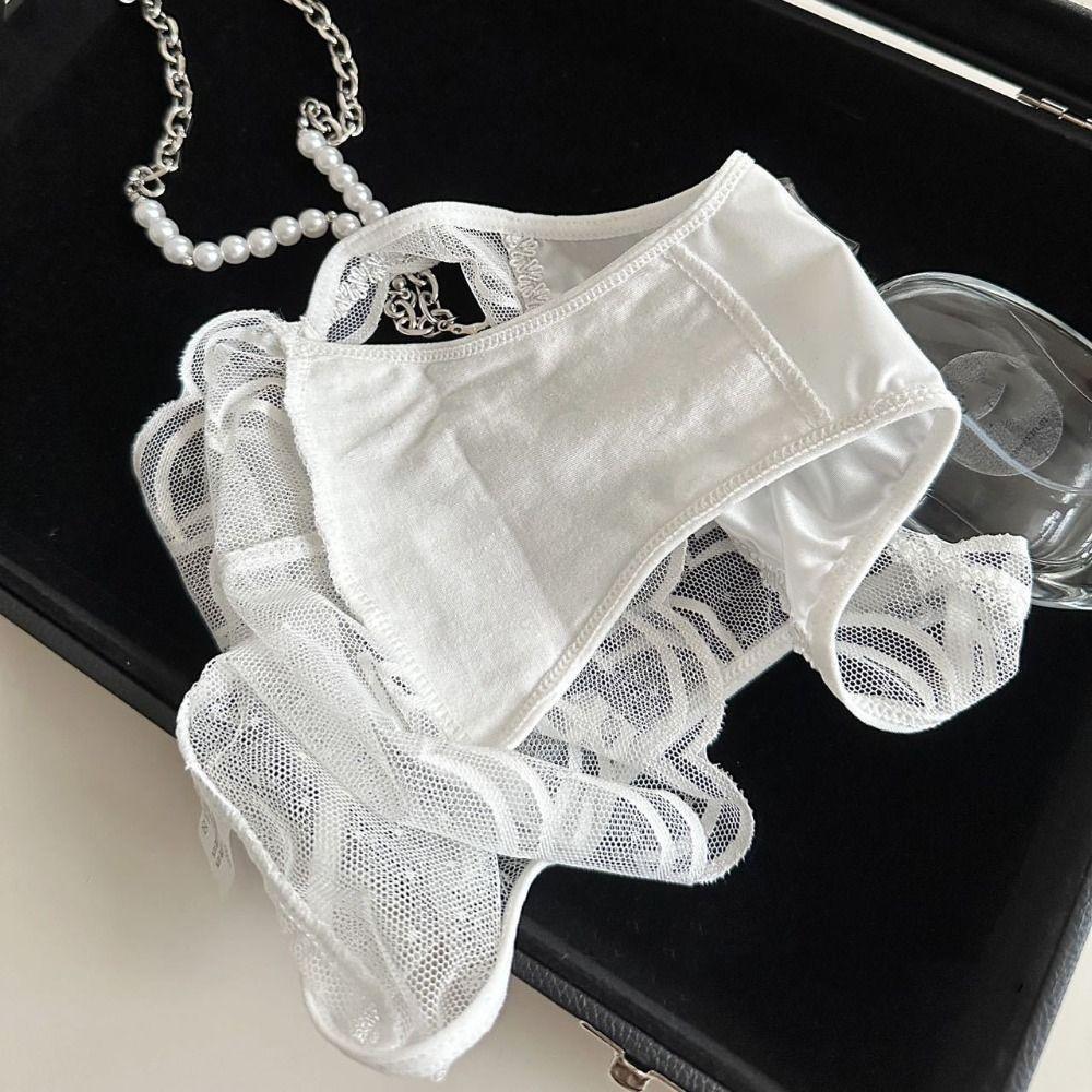 Low Waist Seamless Lace Briefs Ultra-thin Women's Mesh Underpants Lace Flower Panties  Lingerie