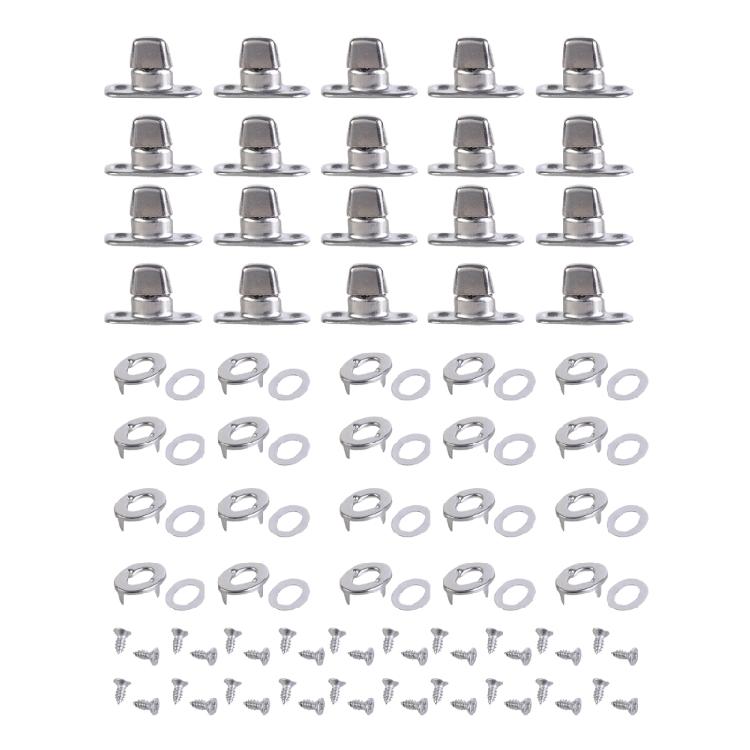 20Pieces Practical Twist Lock Fasteners with Sturdy Stainless Steel Materials Accessirt for Canvas and Marine Use