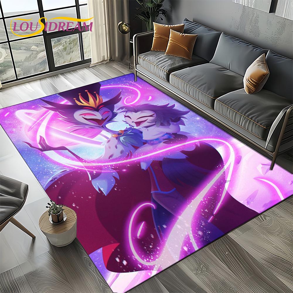2025 H-Hazbin Hotel Charlie Cartoon Carpet Rug for Bedroom Living Room Home Sofa Decoration,kids Game Play Decor Floor Mat Gift