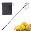 Stainless Steel Splicing Rod Fruit Picker 160cm Telescopic Pole High Tree Orchard Picking Tool For Farm Garden Supplies