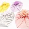 New Striped Baby Hat, Children's Bronzing Flower Headgear, Thin Girls' Hat for Infants and Toddlers