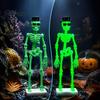 Fun Underwater Action Ornament Dancing Skeleton Aquarium Bubbler, Glow-in-The-Dark with Air Driven Moving Pump Powered Tank Decoration Action,