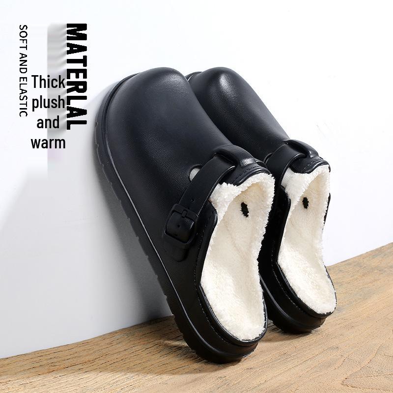 2025 Fleece-lined Non-slip Thick Sole EVA Cotton Slippers for Men and Women