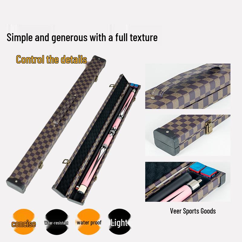Professionelle zweiteilige Billard Queue Tasche, Ultra-Leicht Kunststoff Stahl, Zwei-Schlitz Design