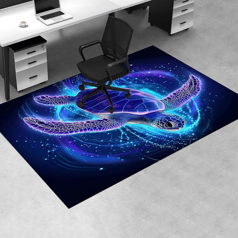 1 Stück Meeresschildkröte, Leuchteffekt, Digitale Kunst Büro Teppich Weiches Polyester Eingangsteppich Waschbar Nicht