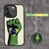Brazil Brazilian Flag Phone Case For iPhone 16,15,14,13,12,11,Pro,Max,Plus,Mini,SE Magsafe Magnetic Wireless Charging