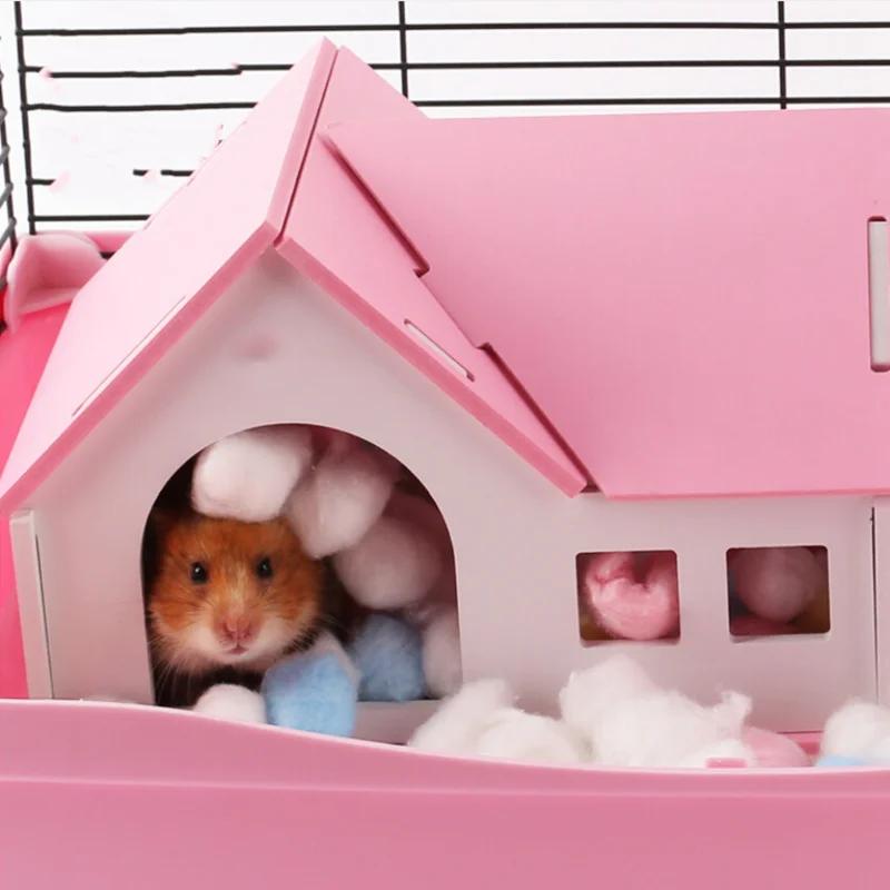 100 Stück Bunte Wattebällchen Kleintierspielzeug Für Hamster Ratte Maus Nistmaterial Winter Warmhalten Haus Füllmaterial Vorrat