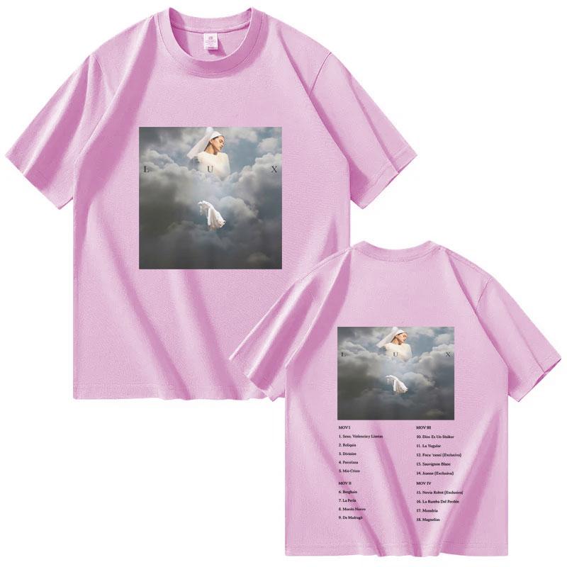 Rosalía LUX New Ablum Tour Cover Tee Rosalia Double Sided Print T Shirts Men Women Fashion Retro Short Sleeve Summer Casual Tees