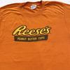 Camiseta vintage dos anos 80 REESE’S PEANUT BUTTER CUPS PEQUENA macia fina doce de lanche