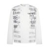 Mens Long Sleeve Striped Print T-Shirt Loose Fit Casual Streetwear Fall Cotton Tee