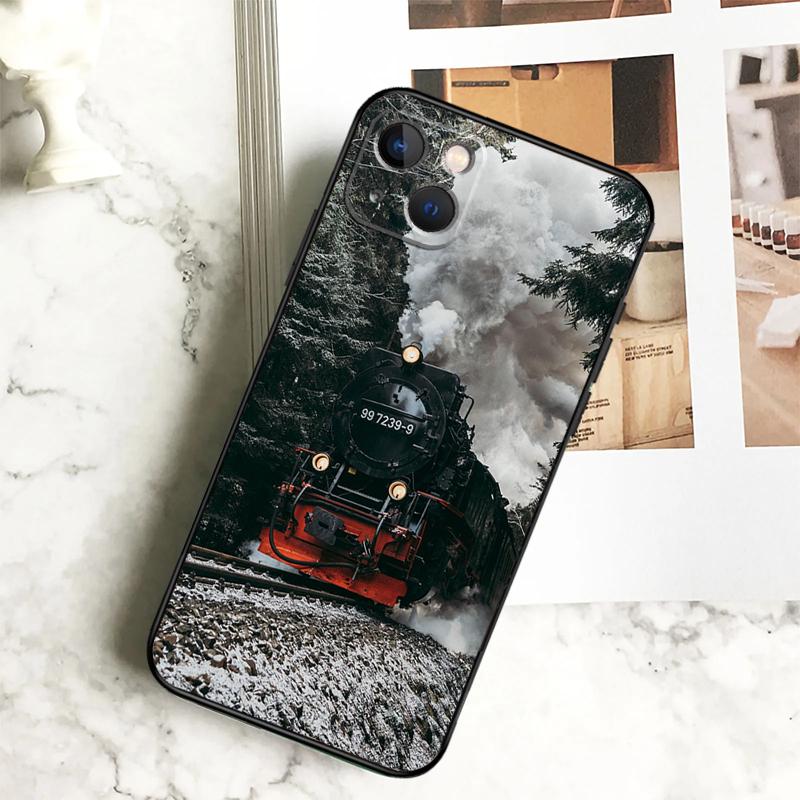 Train Steam Engine Phone Case For iPhone 17 16 15 14 13 11 12 Pro Max Plus 12 13 Mini 16e 17 Air Cover Coque