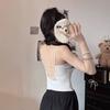 Summer Sexy V-Neck Lace Patchwork Hollow Backless Sleeveless Slim Camisole For Women
