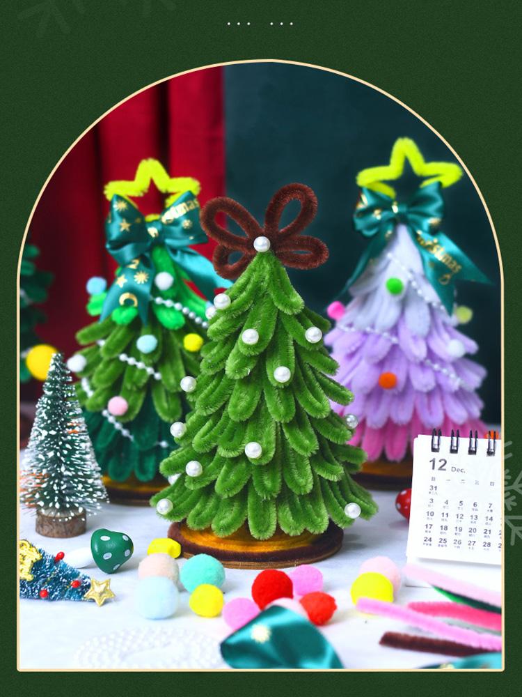 Twisting Rod DIY Christmas Tree for Gift Hand Woven Material Kit Christmas Decoration Small Ornaments Navidad Natal Gift