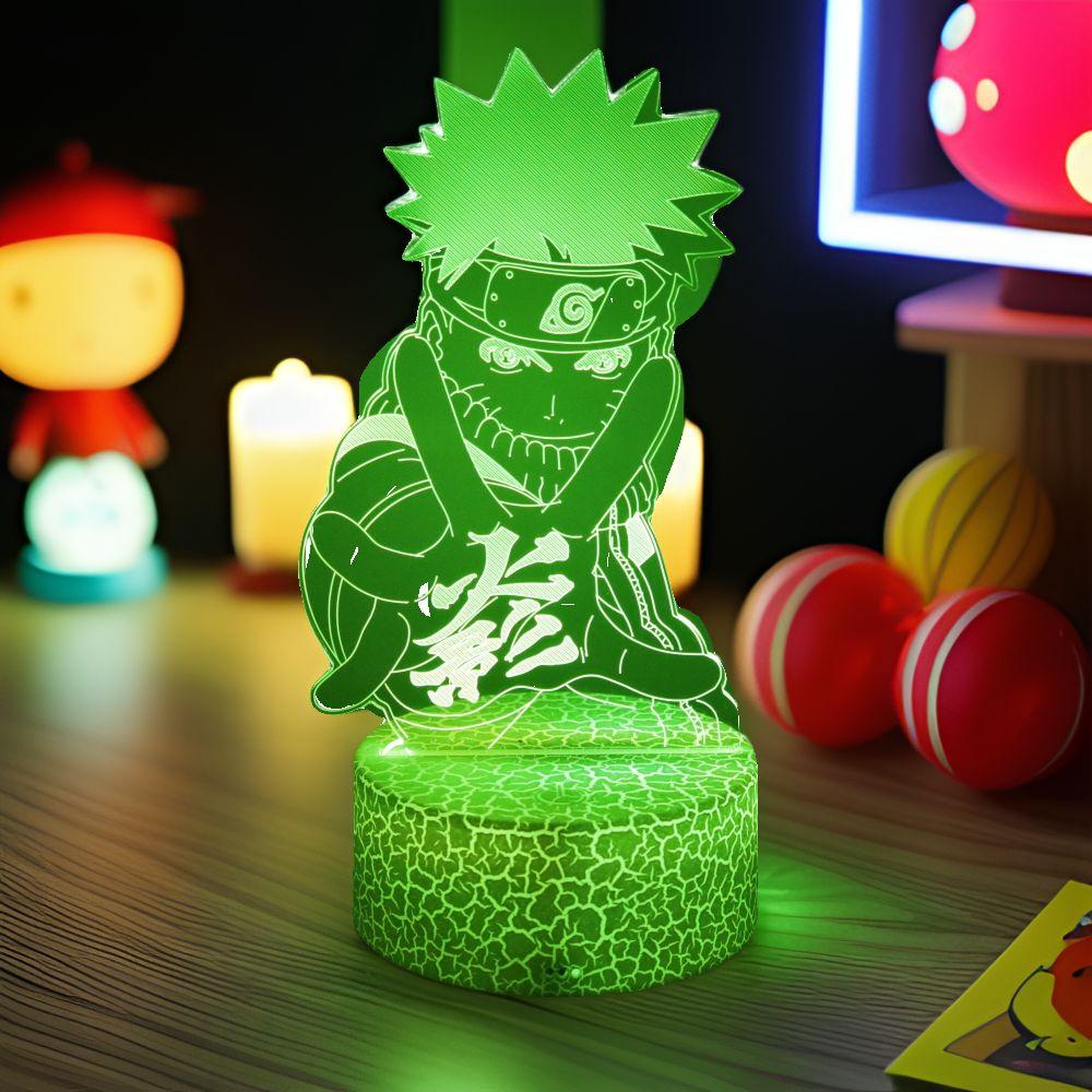 Naruto Anime Figures 3D Lamp Optical Lllusion Naruto Figurine Led Night Lights Color Changing Action Figure Model Doll Toys Gift