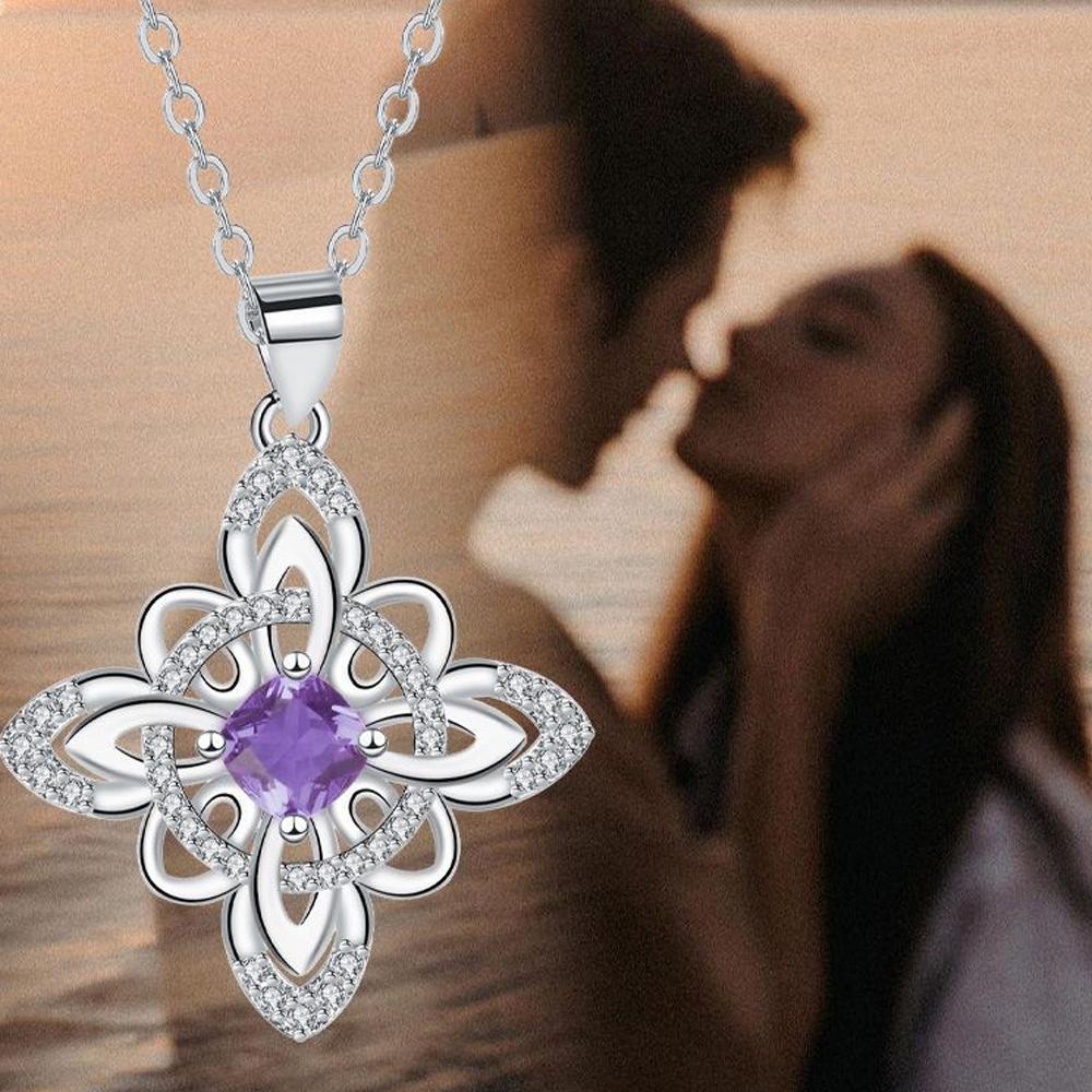 925 Silber Klassische Hexenknoten Halskette mit Zirkonia Dreifaltigkeitsknoten CZ Anhänger Wicca Symbol Schutzschmuck