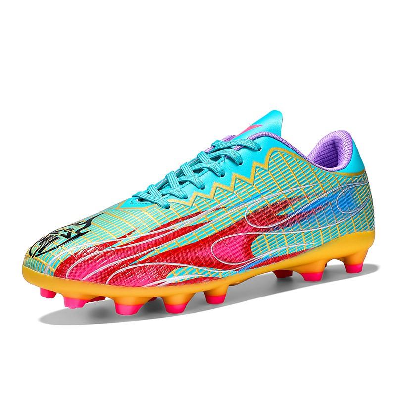 Mens Womens High-Cut Soccer Cleats Training Match On Grass Fields Rubber Sole Anti-Slip Football Shoes