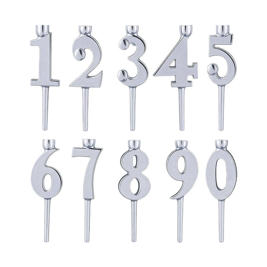 Držáky na narozeninové svíčky s čísly 0-9 na dort 10 kusů Potřeby na narozeninovou oslavu Digitální držáky na svíčky na dort pro oslavu