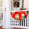 Snowman Christmas Bunting Fan Flag Polyester Christmas Railing Hanging Pendant  Christmas