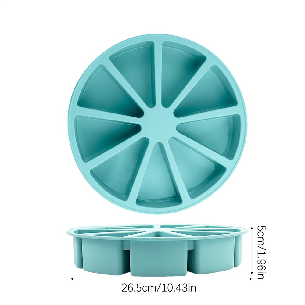 9 Cavity Cake Mold 9 Cavity Silicone Cake Mold Portion Pan Easy Release Kitchen Cooking Gadget Triangle Pizza Mould