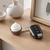 Decompression Button Keychain 3D Printed Simulation Cake Fidget with Metal Key Ring, Dessert Squeeze Toy Click & Detachable Design, Cute Food