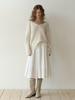 Liel Off Pleats Skirt (Ivory)