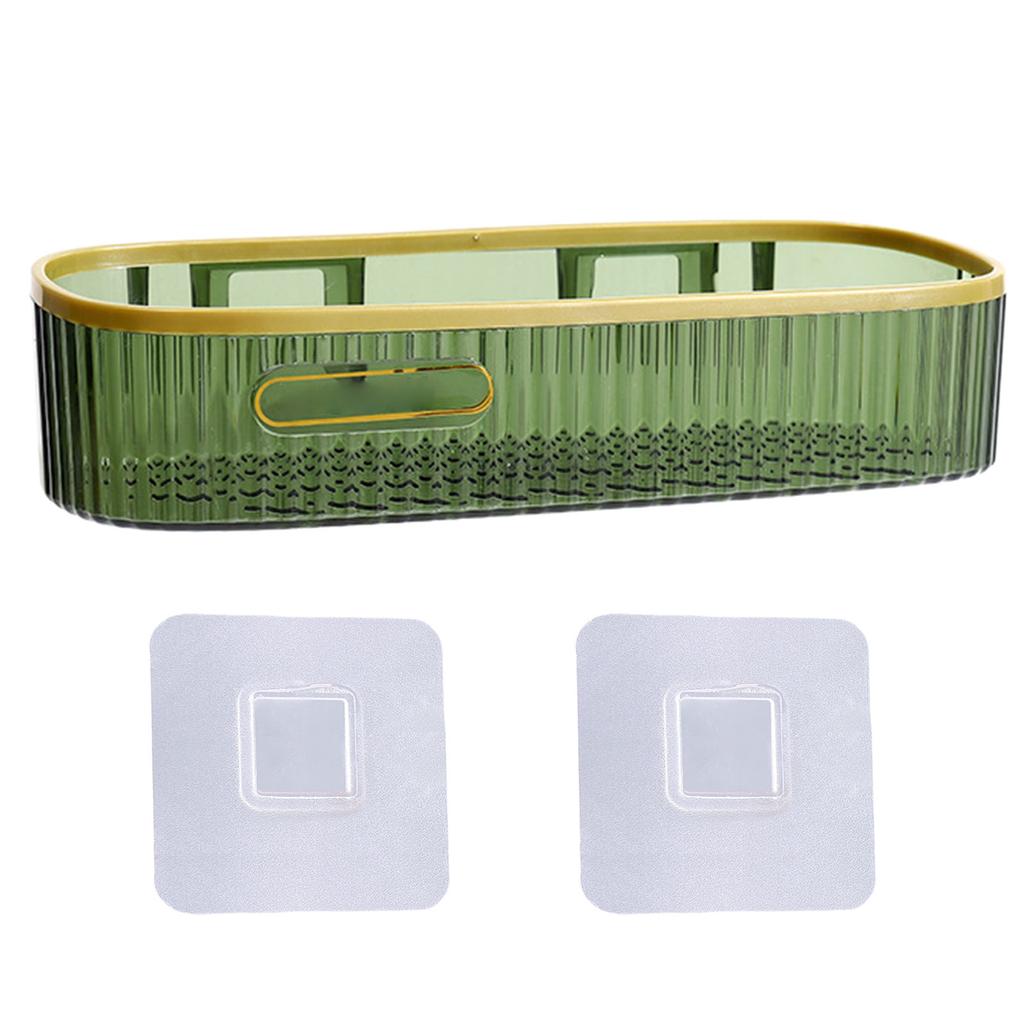 Raft de Depozitare pentru Baie Impermeabil Organizator Raft pentru Toaletă și Lavabo Montat pe Perete Suport din Plastic pentru Șampon și Articole de Toaletă