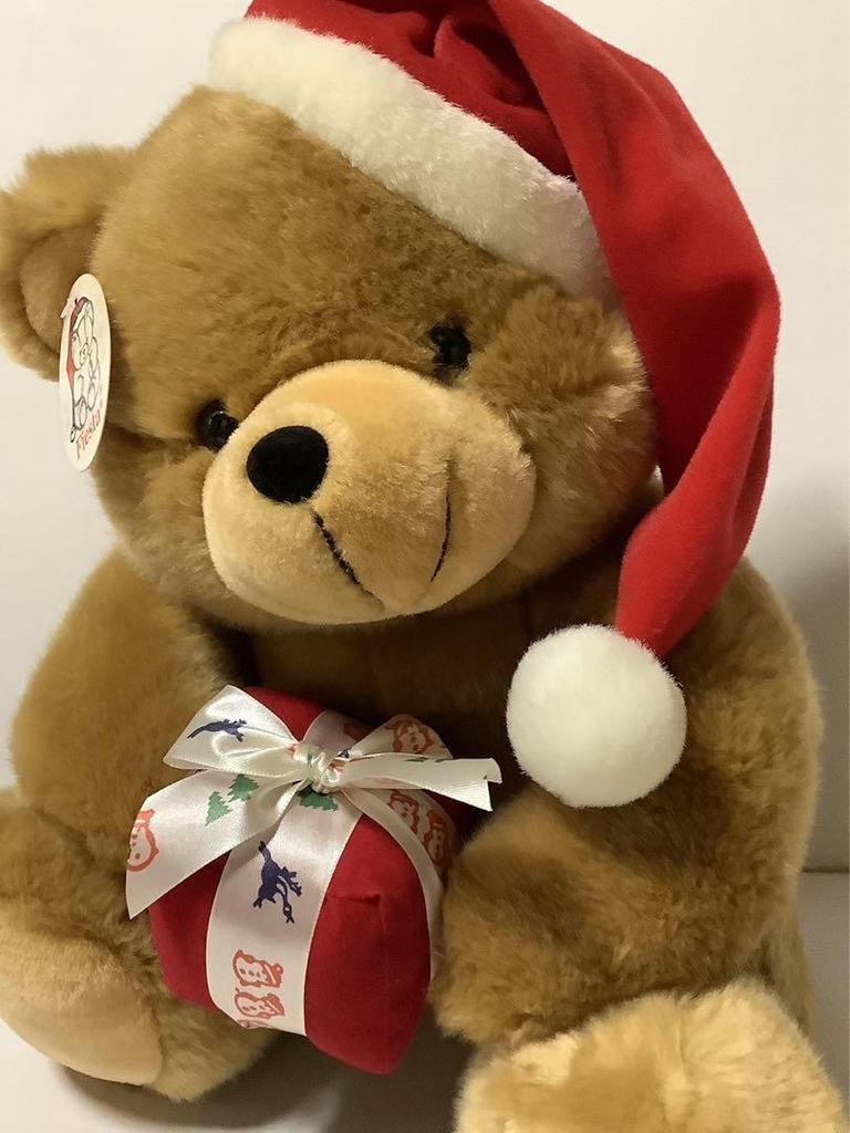 [USED] Additional Image: Retro Plush Toy Merry Christmas Teddy Bear