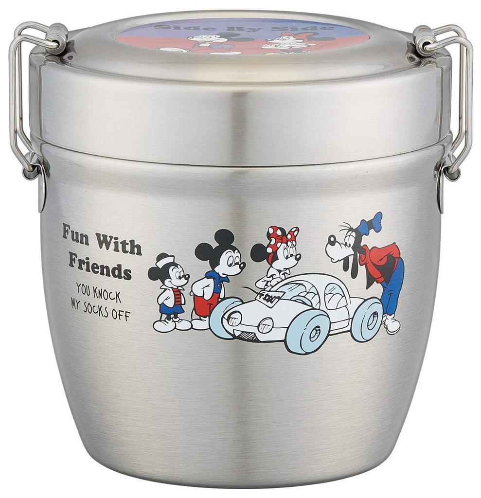 Skater Insulated Stainless Steel Lunch Disney Mickey Mouse Box, 550ml, Design, STLBD6-A
