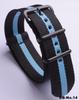 Black Nylon & Canvas Watch Strap with Vacuum-Plated Buckle