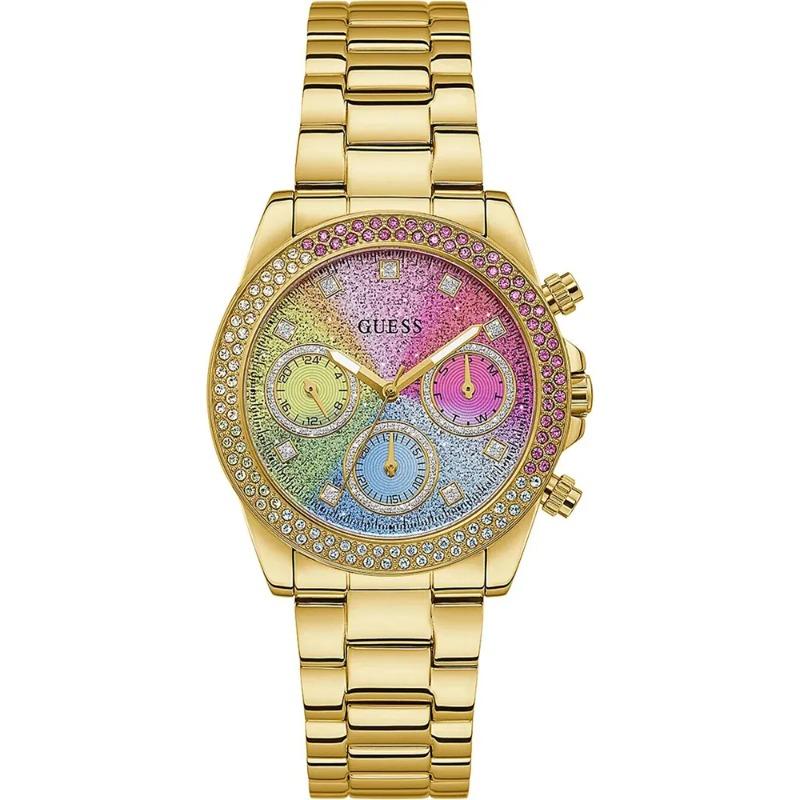 GUESS Trend Sol Multicolour Gold Stainless Steel Ladies Quartz Watch GW0483L4 золотой