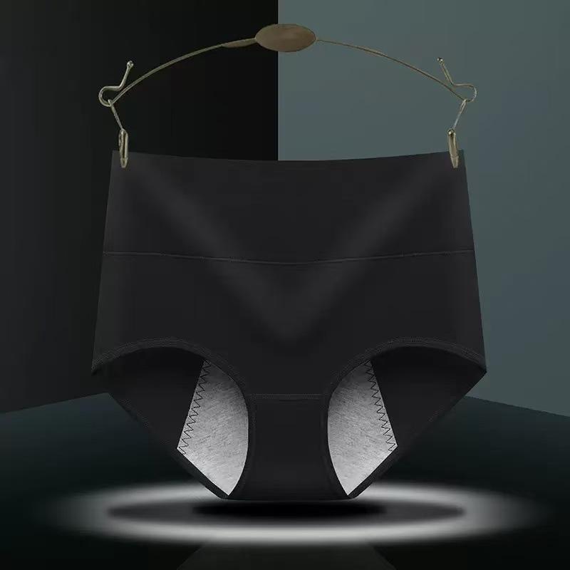 Large Size Female Spring and Autumn Maternal Period Leak-proof Loose Cotton High Waist Triangle Briefs