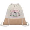 Sac cabas - PLANETEE - Cassandre la plus belle - Jute - Imprimé en France - Anses solides