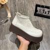 Small Man Thick Sole Height Increased by 6 Cm Casual Shoes 2025 Spring and Summer New Breathable Muffin Fashion Temperament Single Shoes