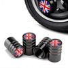 YSA5 4Pcs General UK Flag Bike Moto Car Tires Wheel Valve Cap Cover For Mini Cooper Countryman Clubman R55 R56 R60 F55 F60 Car Stye