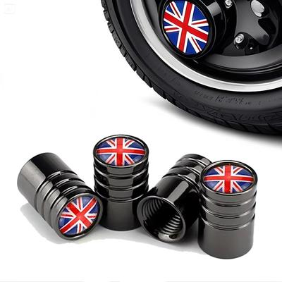 4Pcs General UK Flag Bike Moto Car Tires Wheel Valve Cap Cover For Mini Cooper Countryman Clubman R55 R56 R60 F55 F60 Car Stye