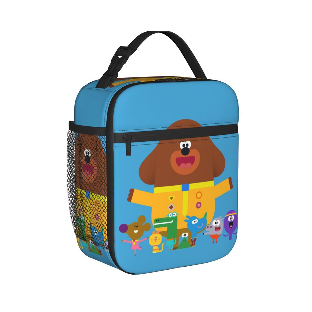 Duggees Cartoon Insulated Lunch Bags for Men Women Food Bag Reusable Thermal Cooler Lunch Boxes For Travel