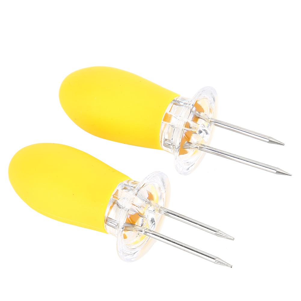 10PCS Corn Holders BBQ Food Skewers Meat Fruit Dessert Cake Forks Party Tableware Kitchen Accessories