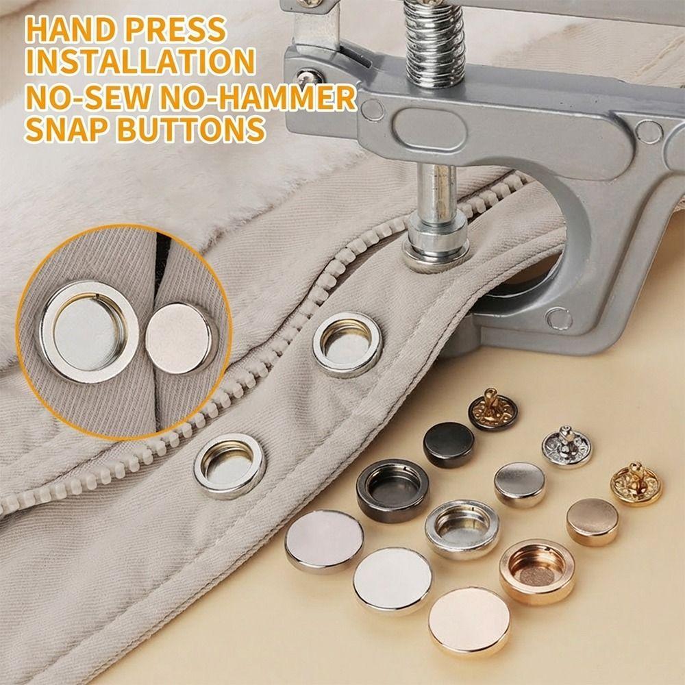 6 Stück/Set Befestigungselemente Knopf Leder Druckknöpfe Einfach zu bedienen Druckknopf Kleidung/Taschen/Leder