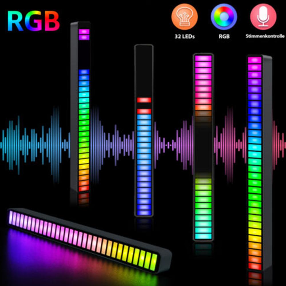 LED Strip Lights RGB Music Sound APP Control Pickup Rhythm Ambient Lamp Atmosphere Night Lights For Room Home Party Decoration