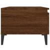 Side Table Brown Oak Effect 50 X 46 X 35 Cm Engineered Wood