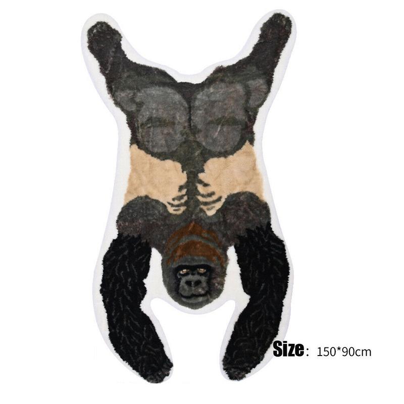 

Симпатичный ковер в скандинавском стиле с принтом животных, панда, леопард, тигр, жираф, лев, искусственная кожа, плюшевый нескользящий ковер