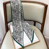 Design Print Skinny Scarf Plaid Horse Hairband Scarves Women Narrow Silk Scarfs Bag Ribbons Luxury  Wrist Towel Foulard