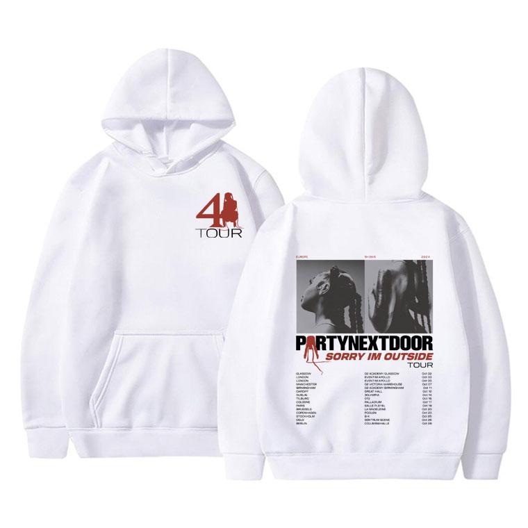 Rapper Partynextdoor PARTYNEXTDOOR 4 Tour Graphic Hoodie Real Woman Merch Tracksuit Men Women Hip Hop Vintage Oversized Hoodies